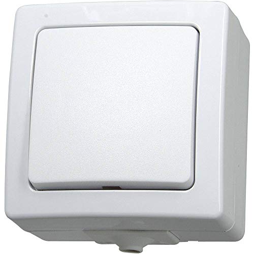 Kopp Nautic Kreuzschalter, Aufputz, für Feuchtraum, 250V (10A), IP44, 565702005, arktis-weiß von Kopp