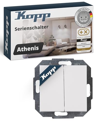 Kopp 587529082 Athenis Serienschalter, Reinweiß (RAL 9010), rein-weiß von Kopp