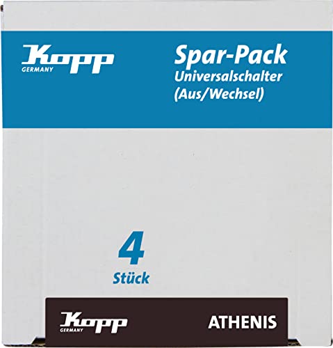 Kopp Athenis Universalschalter Spar-Pack 4 Stück, anthrazit, 589615055 von Kopp