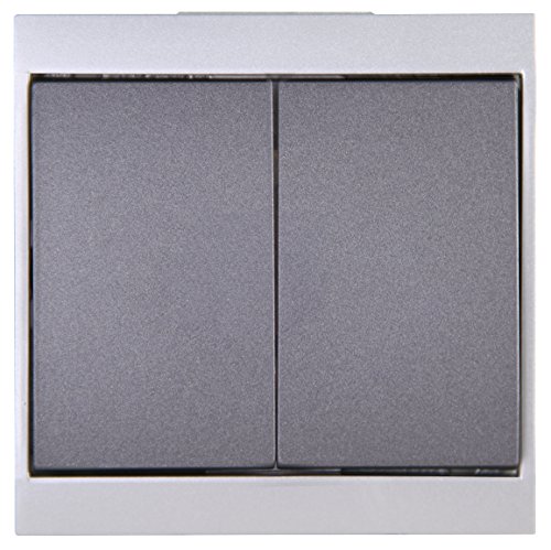 Kopp Serien-Schalter Malta anthrazit-silber 620515085 von Kopp