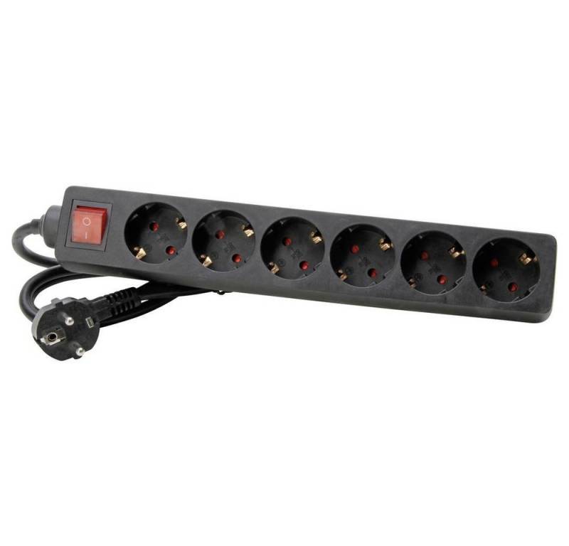 Kopp 6fach Steckdosenleiste mit Schalter 120915006 Steckdosenleiste (Kabellänge 1.40 m), mit Schalter von Kopp