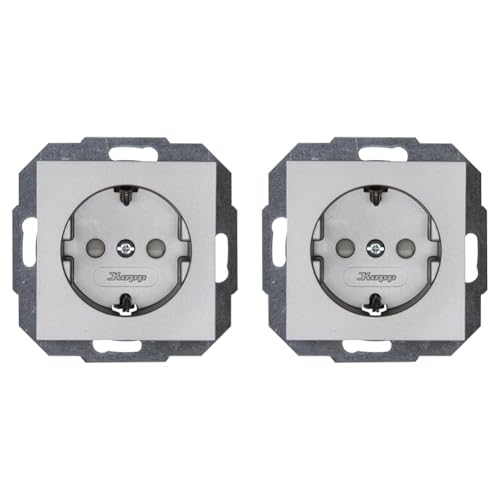 Kopp 940047086 Athenis Schutzkontaktsteckdose (Packung mit 2) von Kopp