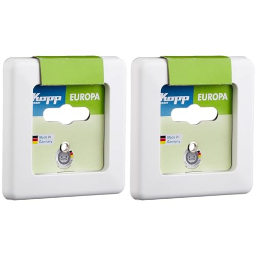 Kopp Abdeckrahmen 1-fach Europa arktis-weiß, 303113067 (Packung mit 2) von Kopp