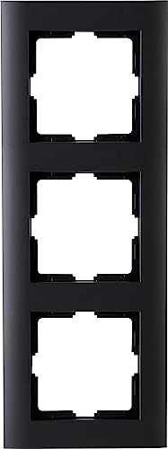Kopp Athenis 3-fach Abdeckrahmen, schwarz, matte Oberfläche, 402750062 von Kopp