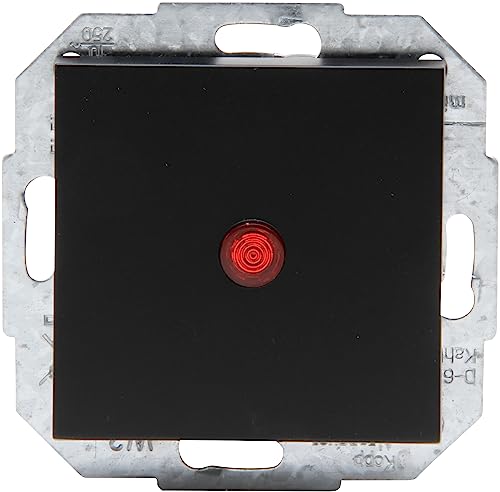Kopp Athenis Kontrollschalter, IP20, schwarz, matte Oberfläche, 588650088 von Kopp