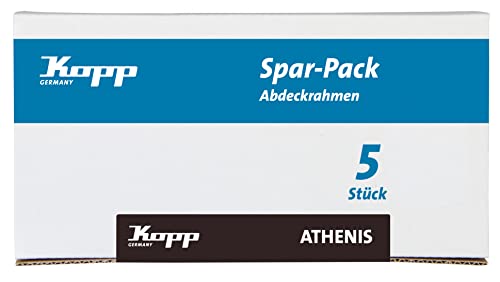 Kopp Athenis Profipack mit 5 Abdeckrahmen 2-fach, stahlfarben, 402647100 von Kopp