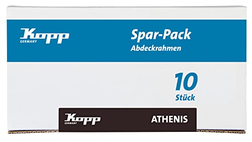 Kopp Athenis stahl Profipack mit 10 Abdeckrahmen 1-fach, 402147105 von Kopp