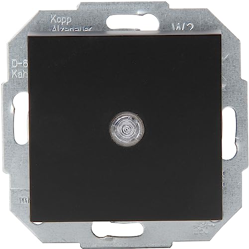 Kopp Athenis Universalschalter (Aus-Wechsel-Schalter), beleuchtet, IP20, schwarz, matte Oberfläche, 587695080 von Kopp