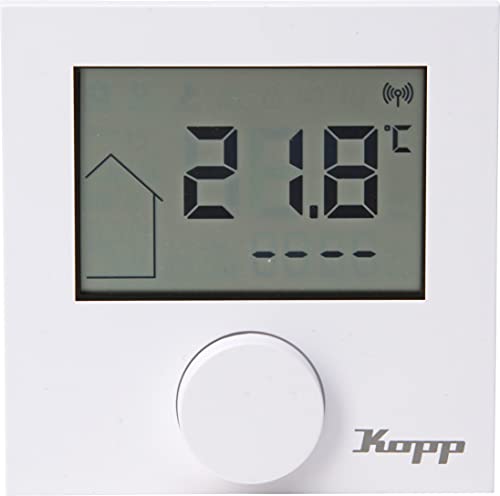 Kopp Digitales Funk-Raumthermostat für Fußbodenheizung, Farbe: reinweiß, 4er Pack, 831003054 von Kopp