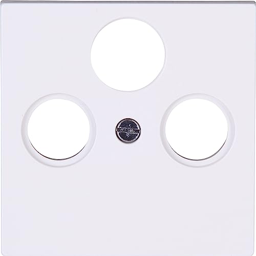 Kopp HK07 - Antennen-Abdeckung TV/RF/SAT, Farbe: arktisweiß matt - (5 Stück) von Kopp