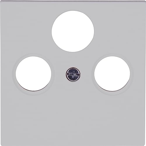 Kopp HK07 - Antennen-Abdeckung TV/RF/SAT, Farbe: grau matt - (5 Stück) von Kopp