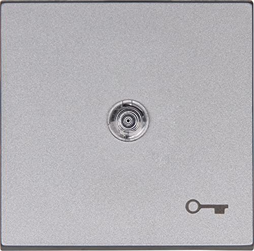 Kopp HK07 - Flächenwippe mit Linse und Symbol Schlüssel, Farbe: Stahl, 5er Pack, 490463002 von Kopp