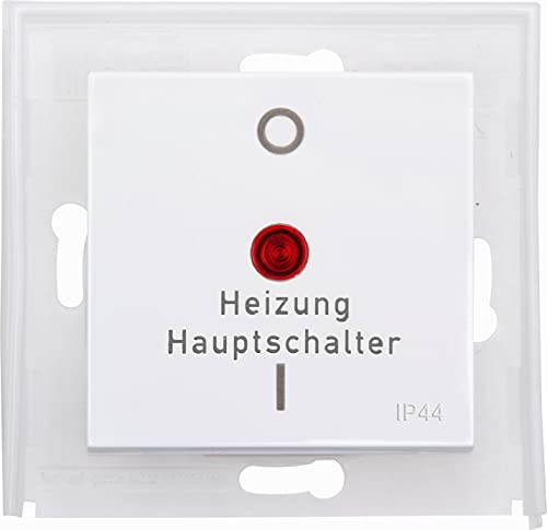 Kopp HK07 IP44 - Flächenwippe für Heizung Haupschalter,Farbe: reinweiß, 5er Pack, 493829005 von Kopp