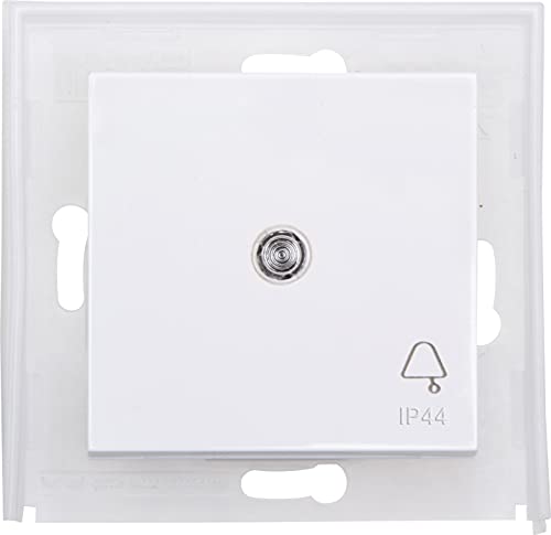 Kopp HK07 IP44 - Flächenwippe mit Linse und Symbol Glocke, Farbe: reinweiß, 5er Pack, 493952002 von Kopp