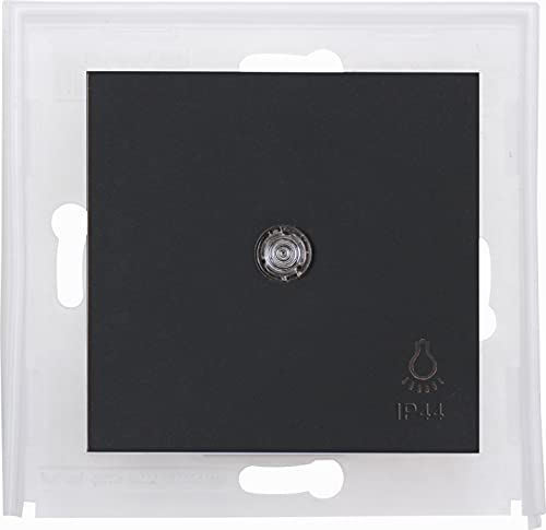 Kopp HK07 IP44 - Flächenwippe mit Linse und Symbol Licht, Farbe: anthrazit, 5er Pack, 493946009 von Kopp