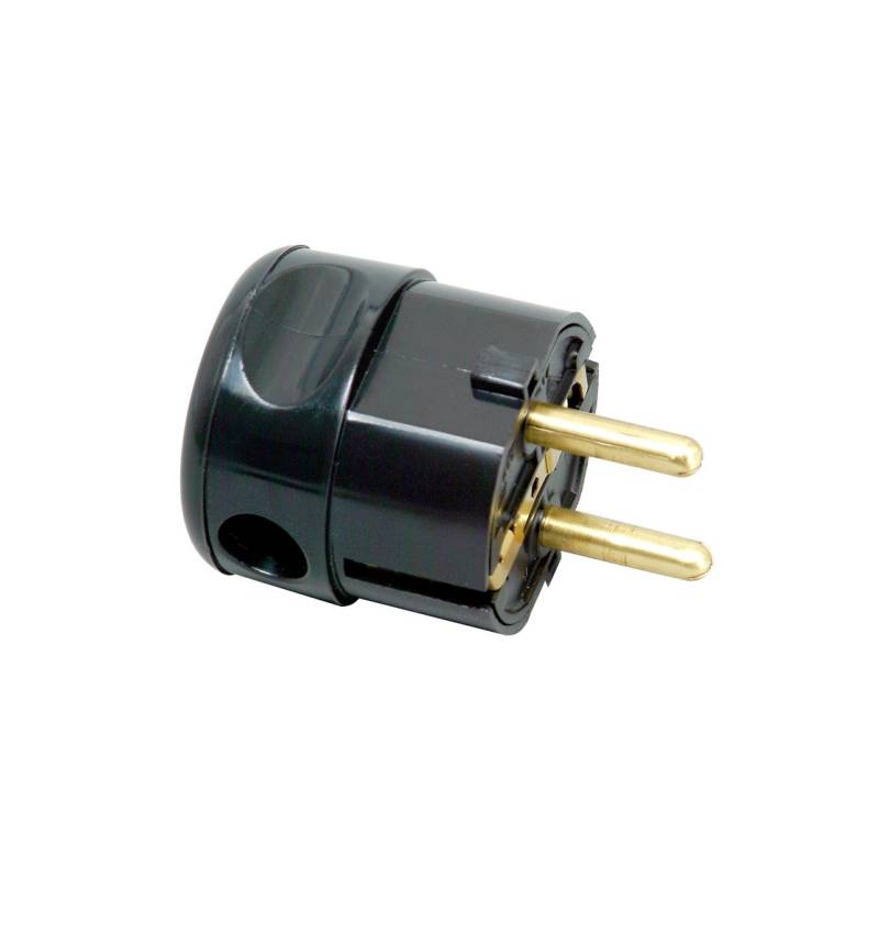 Kopp Kunststoff-Schutzkontakt-Winkelstecker, schwarz von Kopp