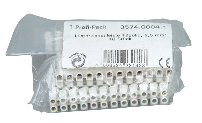 Kopp Lüsterklemmleiste 12-polig Ø 2,5-4mm² Profi-Pack von Kopp