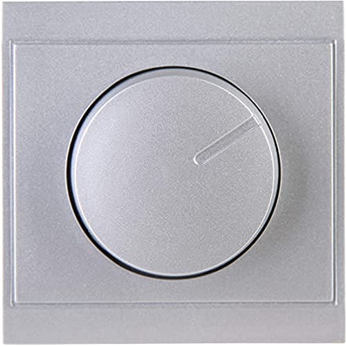 Kopp Malta silber, Universal-Dimmer mit Druck-Wechsel-Schalter für LED, Phasenan- und Phasenabschnitt, LED 3-100 Watt, Glühlampen 10-250 Watt, 846220084 von Kopp