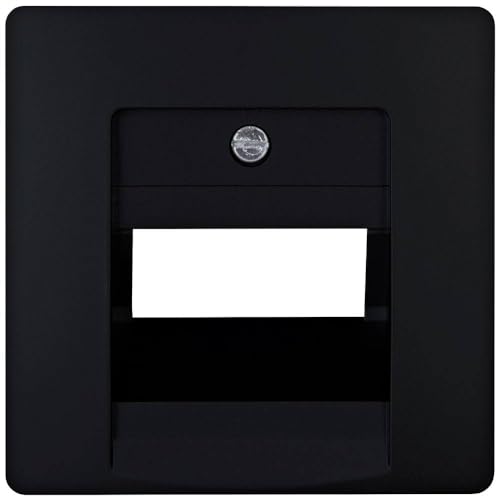 Kopp PARIS UAE-Netzwerkdose-Abdeckung in Matt-Schwarz - 5,7 x 5,7 cm - Hochwertiger Unterputz-Rahmen für 1–2 Anschlüsse - Stilvolle IP20 LAN-Dosen-Abdeckung aus Kunststoff Kopp PARIS UAE-Netzwerkdose-Abdeckung in Matt-Schwarz - 5,7 x 5,7 cm - Hochwertiger Unterputz-Rahmen für 1–2 Anschlüsse - Stilvolle IP20 LAN-Dosen-Abdeckung aus Kunststoff von Kopp