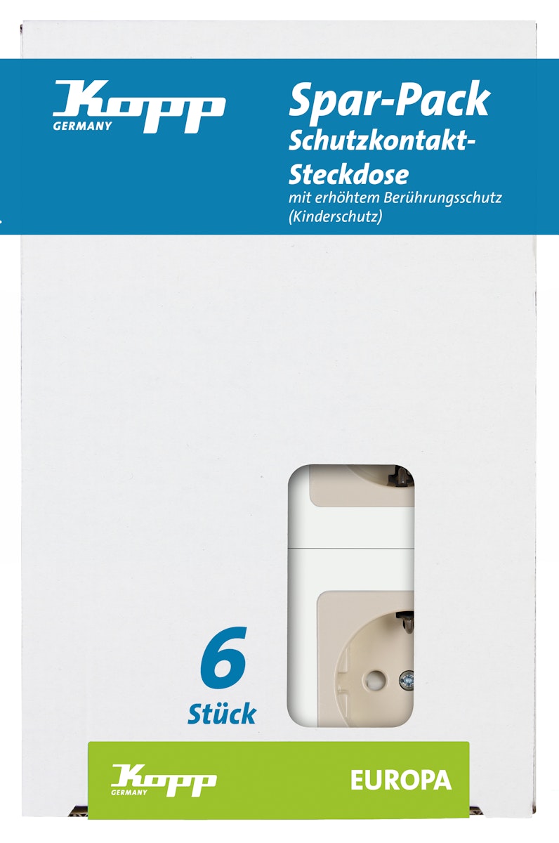 Kopp Schutzkontakt- Steckdose EUROPA creme-weiß PROFI-PACK Kopp Schutzkontakt- Steckdose EUROPA creme-weiß PROFI-PACK von Kopp