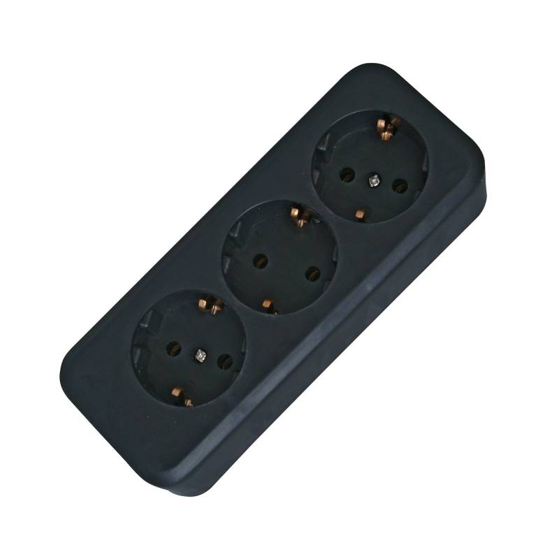 Kopp Schutzkontakt-Steckdosenleiste 3-fach schwarz von Kopp