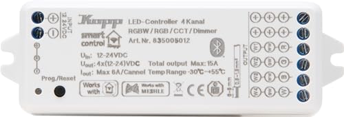 Kopp Smart-Control LED Strip Steuerung, RGBW, Smart-Home Bluetooth-Mesh Technologie, Amazon Alexa, Google Home, 835005012 von Kopp