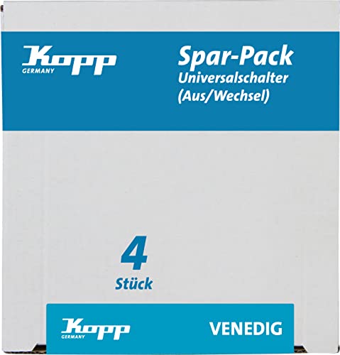 Kopp Sparpack 4 A/W-Schalter, 4 Stück, platin, 602643054 Venedig Kopp Sparpack 4 A/W-Schalter, 4 Stück, platin, 602643054 Venedig von Kopp