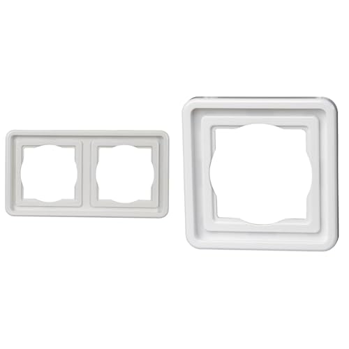 Kopp Standard Unterputz Feuchtraum 2-Fach Abdeckrahmen & Standard Unterputz Feuchtraum 1-Fach Abdeckrahmen, für senkrechte und waagrechte Installation, UP FR, IP44, arktis-weiß, 302302071 Kopp Standard Unterputz Feuchtraum 2-Fach Abdeckrahmen & Standard Unterputz Feuchtraum 1-Fach Abdeckrahmen, für senkrechte und waagrechte Installation, UP FR, IP44, arktis-weiß, 302302071 von Kopp