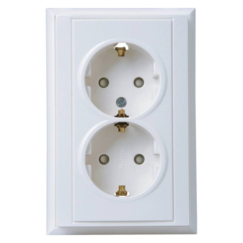 Kopp Steckdose 2-fach Malta Arktisweiß von Kopp