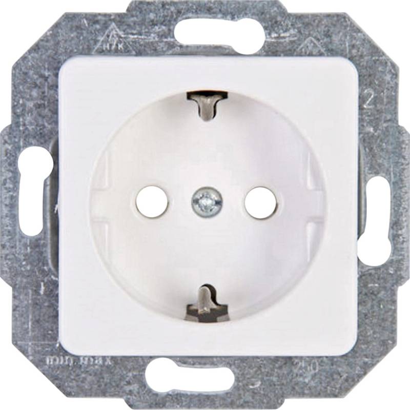 Kopp Steckdose mit Berührungsschutz 1-fach Europa Arktisweiß von Kopp