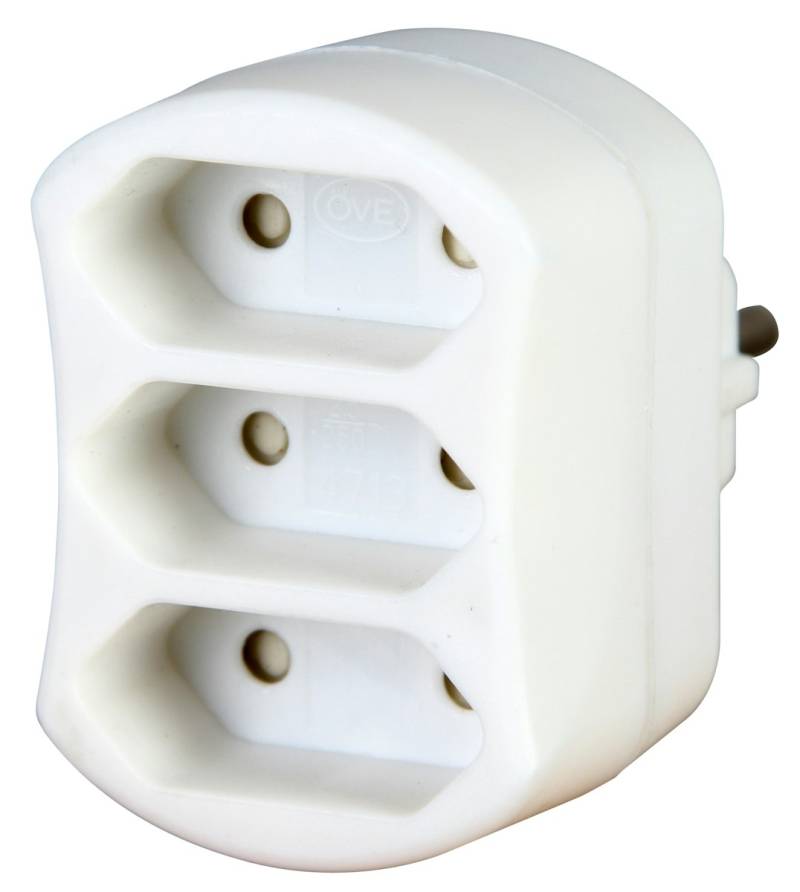 Kopp Steckdosen- 3-fach Adapter arktis-weiß von Kopp