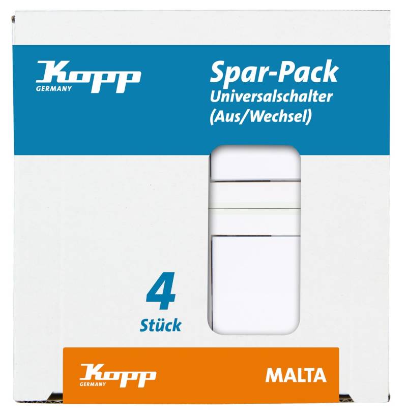 Kopp Universalschalter MALTA arktis-weiß Profi-Pack von Kopp