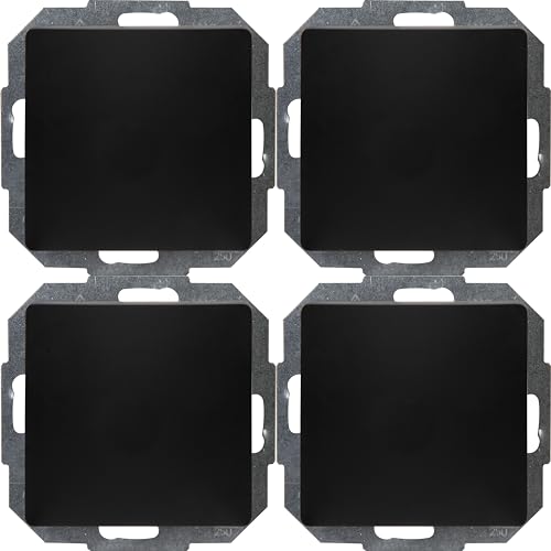 Kopp Paris Profipack, Inhalt: 4 x Universalschalter (Aus-Wechsel-Schalter), IP20, schwarz, matte Oberfläche, 250V~, 652650015 von Kopp