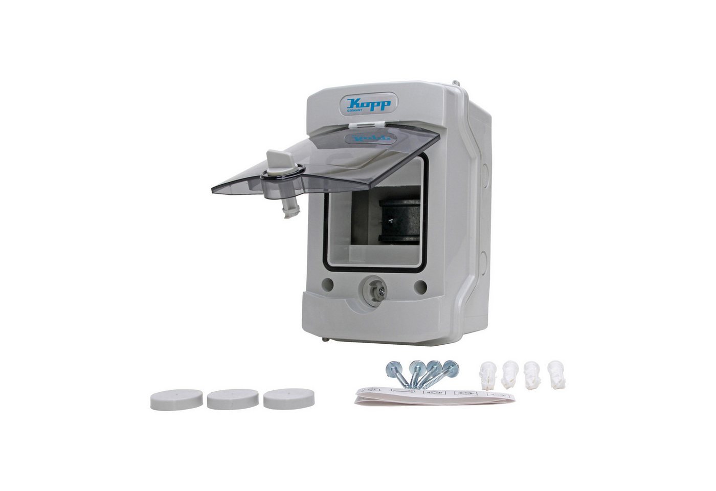 Kopp Verteilerbox KOPP Aufputz-Feuchtraum-Verteilerkasten N4D, IP65, mit Tür, 1-reihig Kopp Verteilerbox KOPP Aufputz-Feuchtraum-Verteilerkasten N4D, IP65, mit Tür, 1-reihig von Kopp