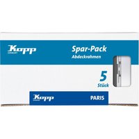 Kopp - paris – Profi-Pack: 5x Abdeckrahmen 2-fach, Farbe:silber - 402520010 von Kopp