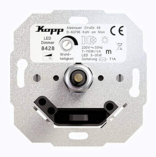 LED-Dimmer mit Druck-Wechselschalter (Phasenanschnitt), LED 3-35WLED-Dimmer mit Druck-Wechselschalter (Phasenanschnitt), LED 3-35W von Kopp