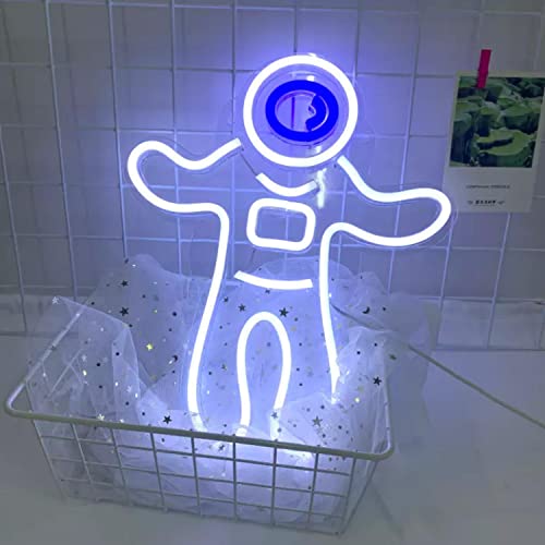 Astronaut weiß Neonlicht LED Neon Schild Licht Lampe Kunst Party Wand Dekoration Weihnachten Nachtlicht Gaming Setup Streamer Hintergrund Beleuchtung dekorative Wandleuchte Astronaut Space von Kopper-24