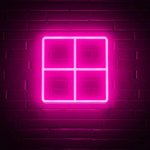 Baustein pink Neonlicht LED Neon Schild USB Licht Lampe Reklame Leuchte Kunst Bar Party Nachtlicht Wand Dekoration Gaming Setup Streamer Hintergrund Beleuchtung dekorative Wandleuchte Gamer Retro von Kopper-24