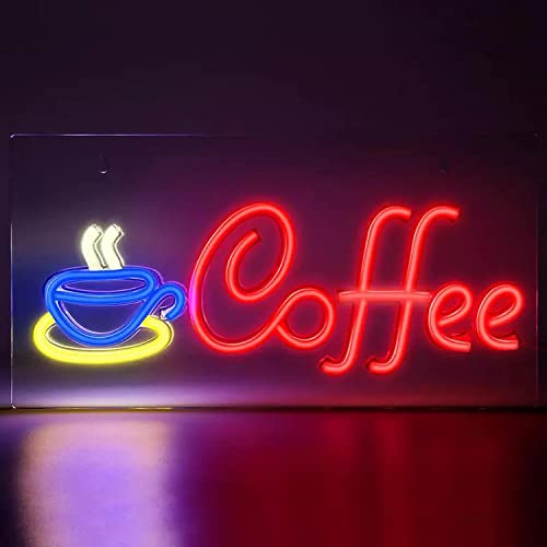 COFFEE Neonlicht LED Neon Schild Café Reklame Licht Lampe Leuchte Kunst Bar Party Wand Dekoration Kiosk Restaurant Setup Streamer Hintergrund Beleuchtung dekorative Wandleuchte Kaffee von Kopper-24