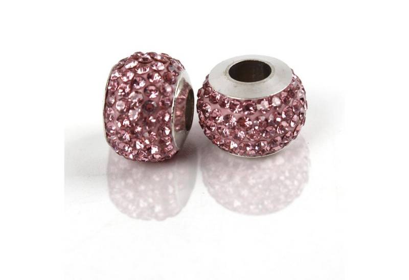Kopper-24 Bastelperlen Großloch Spacer Charm Perlen Rondelle Stassperlen glitzernd 12 mm, 10 Kopper-24 Bastelperlen Großloch Spacer Charm Perlen Rondelle Stassperlen glitzernd 12 mm, 10 von Kopper-24
