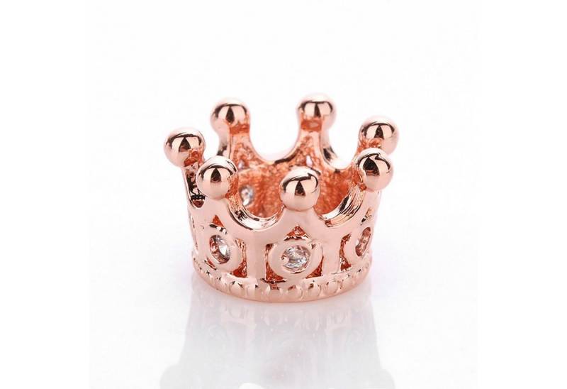 Kopper-24 Bastelperlen Großlochperlen Charm 5 Stück, Krone 10,8 x 7,2 mm, rose gold mit trans Kopper-24 Bastelperlen Großlochperlen Charm 5 Stück, Krone 10,8 x 7,2 mm, rose gold mit trans von Kopper-24