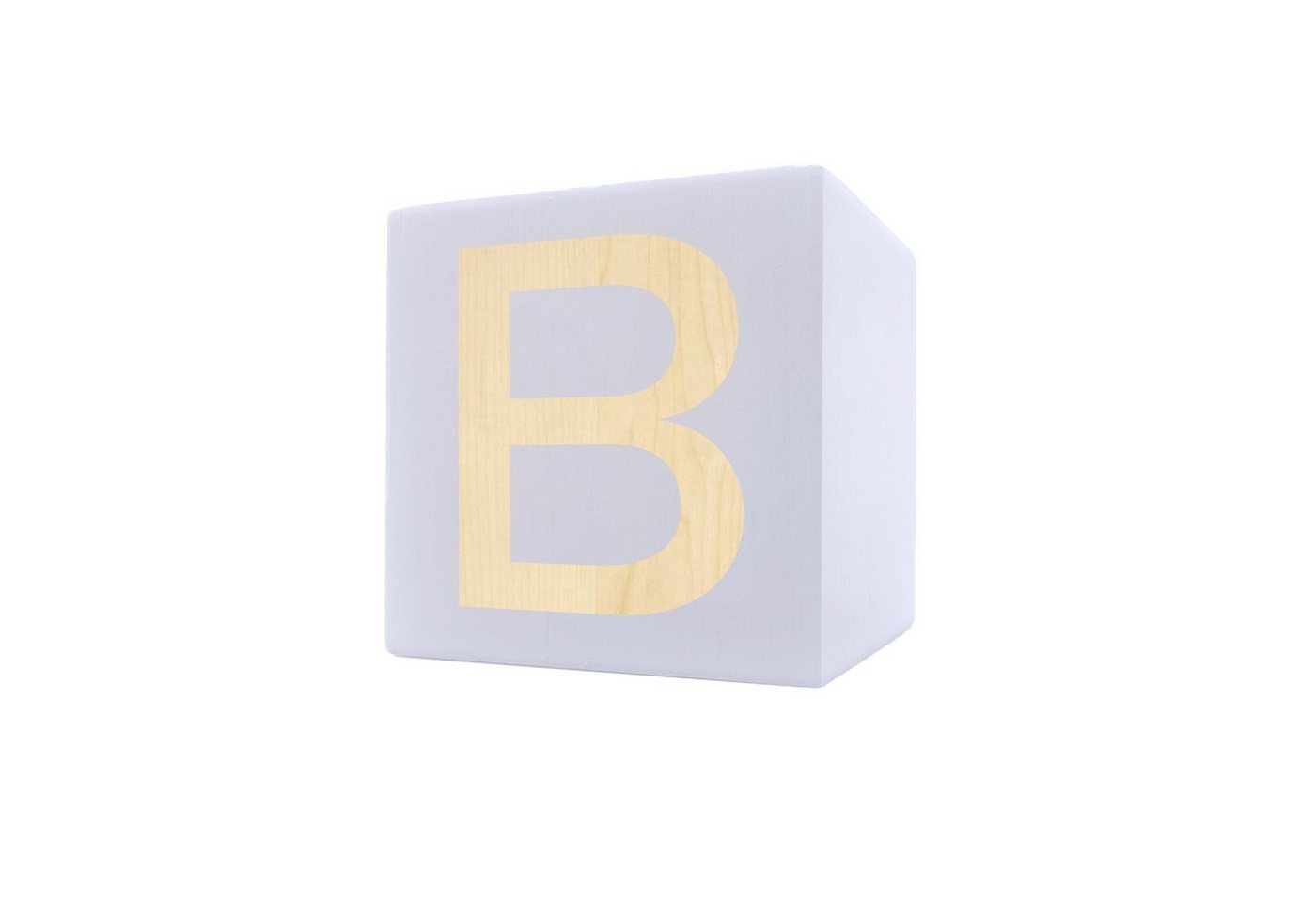 Kopper-24 Deko-Buchstaben Holzbuchstabe Würfel, 5 x 5 cm, weiß, Buchstabe B von Kopper-24