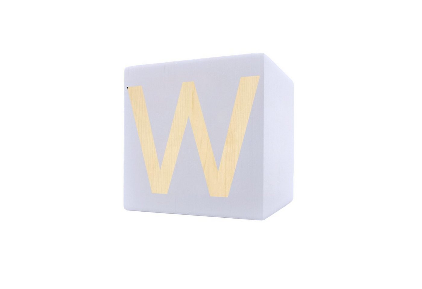 Kopper-24 Deko-Buchstaben Holzbuchstabe Würfel, 5 x 5 cm, weiß, Buchstabe W von Kopper-24