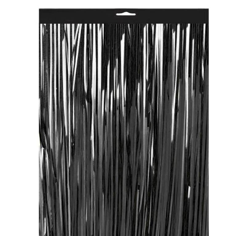 Kopper-24 Türvorhang Lametta Vorhang 2 x 1 m, Schwarz von Kopper-24