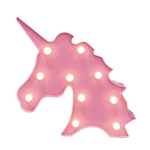 Kopper-24 LED Leuchtschild, 3D Aufsteller Einhorn/Unicorn, rosa von Kopper-24