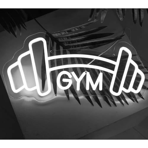 NEON LED Licht, dekorative Wand-Leuchte, Gym Hantel, weiß, ca. 28 x 15 x 2 cm, Deko-Licht, Wohnzimmer, Gaming-Zimmer, Nachtlicht für Schlafzimmer, Gamer Design-Lampe, USB-Betrieb NEON LED Licht, dekorative Wand-Leuchte, Gym Hantel, weiß, ca. 28 x 15 x 2 cm, Deko-Licht, Wohnzimmer, Gaming-Zimmer, Nachtlicht für Schlafzimmer, Gamer Design-Lampe, USB-Betrieb von Kopper-24