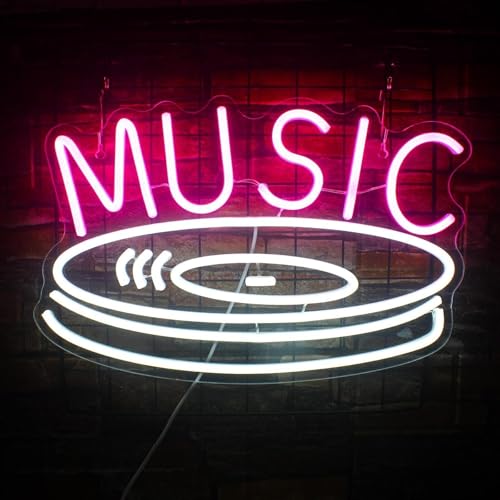 NEON LED Licht, dekorative Wand-Leuchte, MUSIC Plattenspieler, pink weiß, ca. 26 x 40 x 2 cm, Deko-Licht, Wohnzimmer, Gaming-Zimmer, Nachtlicht für Schlafzimmer, Gamer Design-Lampe, USB-Betrieb NEON LED Licht, dekorative Wand-Leuchte, MUSIC Plattenspieler, pink weiß, ca. 26 x 40 x 2 cm, Deko-Licht, Wohnzimmer, Gaming-Zimmer, Nachtlicht für Schlafzimmer, Gamer Design-Lampe, USB-Betrieb von Kopper-24