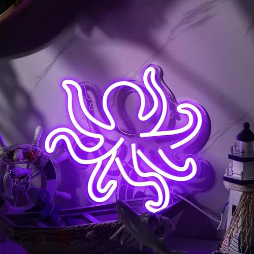 NEON LED Licht, dekorative Wand-Leuchte, Oktopus, Krake lila, ca. 40 x 40 x 2 cm, Deko-Licht, Wohnzimmer, Gaming-Zimmer, Nachtlicht für Schlafzimmer, Gamer Design-Lampe, USB-Betrieb NEON LED Licht, dekorative Wand-Leuchte, Oktopus, Krake lila, ca. 40 x 40 x 2 cm, Deko-Licht, Wohnzimmer, Gaming-Zimmer, Nachtlicht für Schlafzimmer, Gamer Design-Lampe, USB-Betrieb von Kopper-24