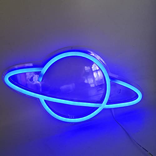 Planet blau Neonlicht LED Neon Schild USB Licht Lampe Reklame Leuchte Kunst Bar Party Wand Dekoration Weihnachten Nachtlicht Gaming Setup Streamer Hintergrund Beleuchtung dekorative Wandleuchte von Kopper-24