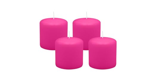 Kopschitz Kerzen 4er Set Adventskranzkerzen Fuchsia Pink Ø 60 x 80 mm, Unscented von Kopschitz Kerzen